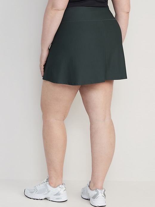 Image number 8 showing, High-Waisted PowerSoft Rib-Knit Skort