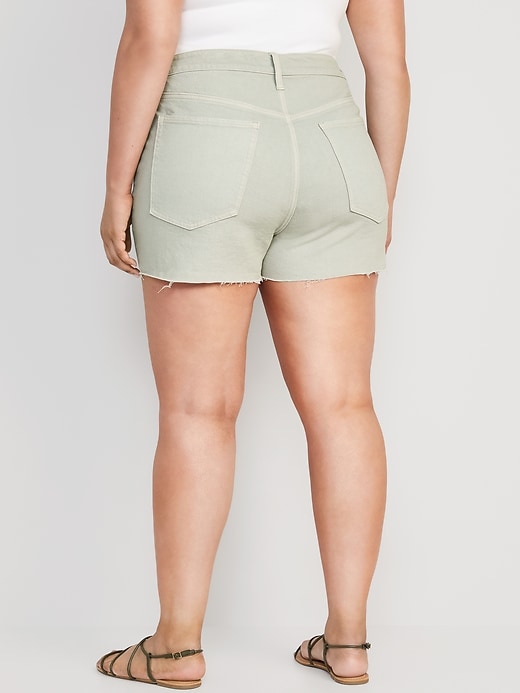 Image number 8 showing, High-Waisted OG Straight Pop-Color Jean Cut-Off Shorts -- 3-inch inseam