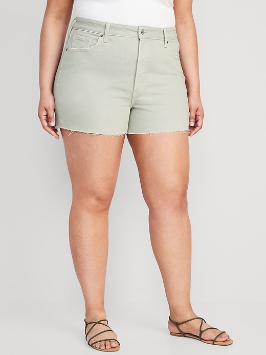 Image number 7 showing, High-Waisted OG Straight Pop-Color Jean Cut-Off Shorts -- 3-inch inseam