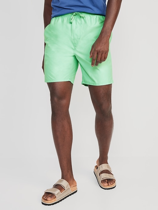 Image number 1 showing, Solid Swim Trunks -- 7-inch inseam
