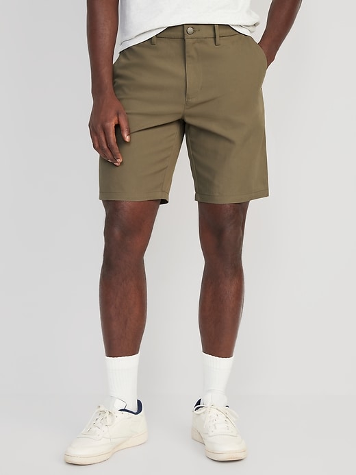 View large product image 1 of 1. Slim Ultimate Tech Chino Shorts -- 9-inch inseam