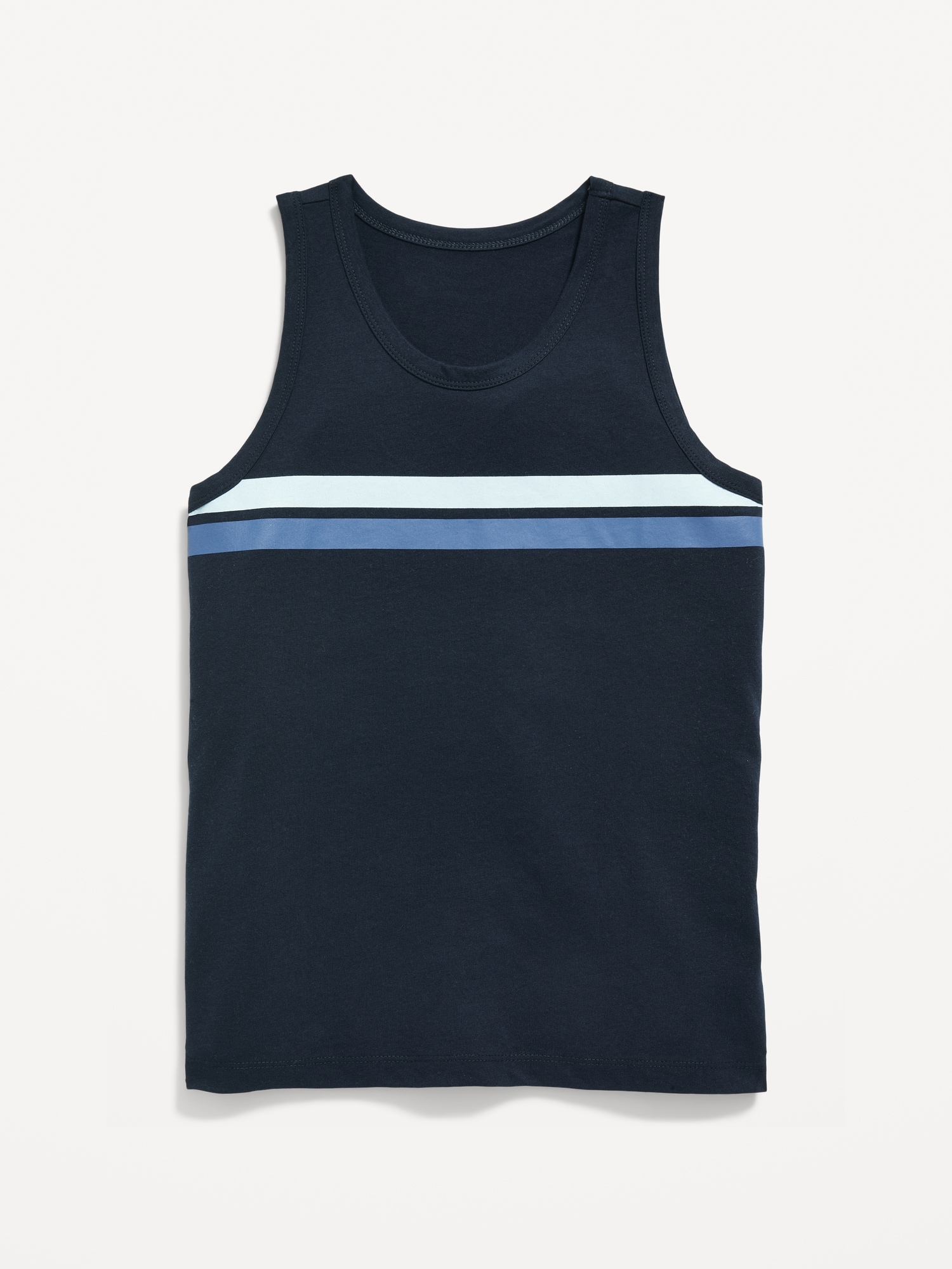 Old Navy Softest Double-Striped Tank Top for Boys blue. 1