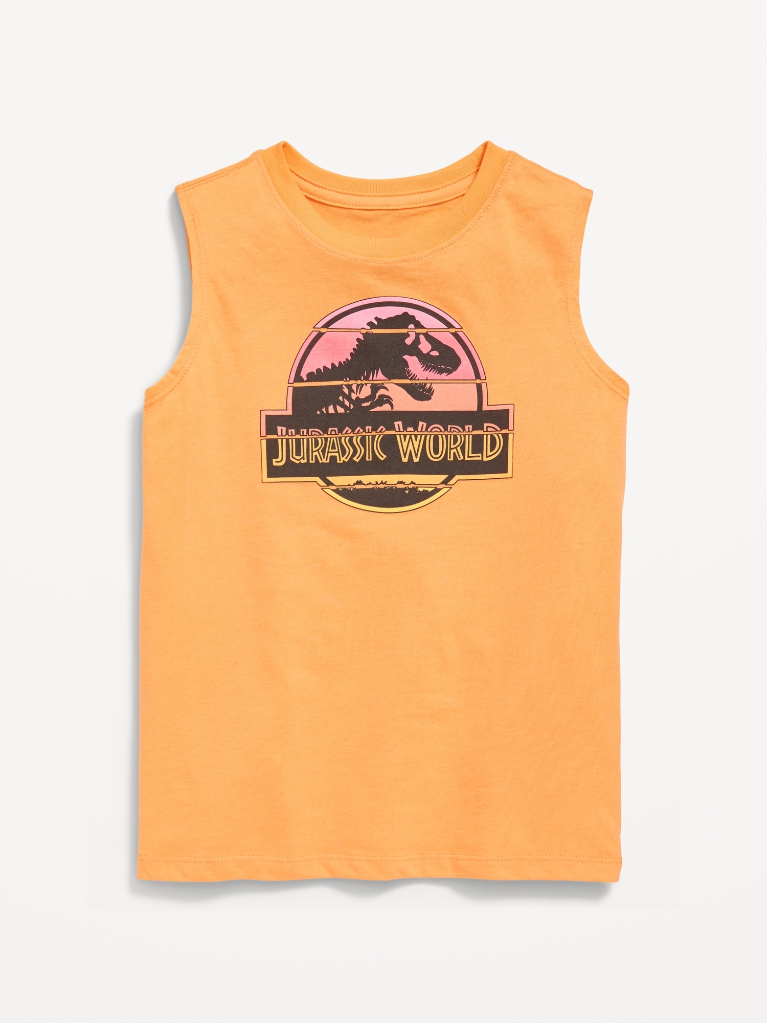 Old Navy Jurassic World™ Gender-Neutral Graphic Tank Top for Kids orange. 1