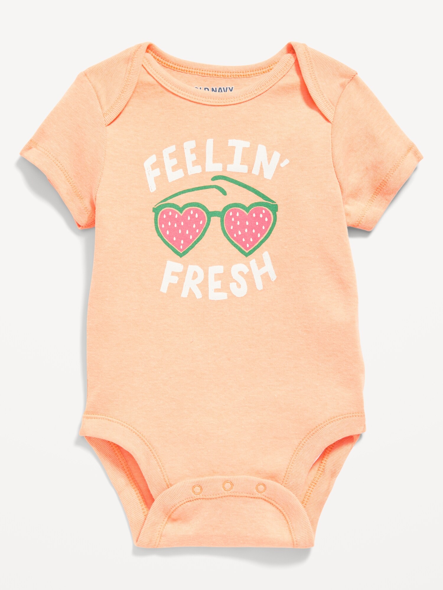 Unisex Short-Sleeve Graphic Bodysuit for Baby