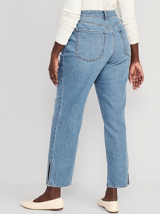 Curvy High-Waisted Button-Fly OG Loose Side-Slit Jeans | Old Navy