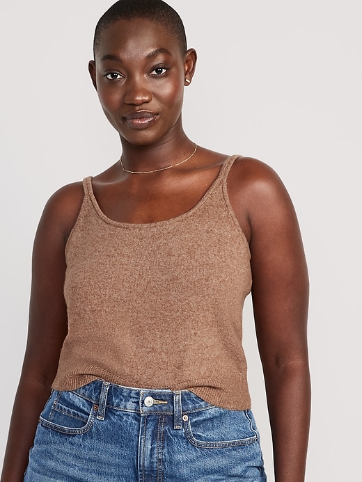 Image number 5 showing, Cozy Cropped Sweater Tank Top