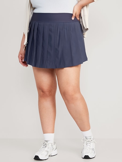 Image number 7 showing, High-Waisted StretchTech Pleated 2-in-1 Skort
