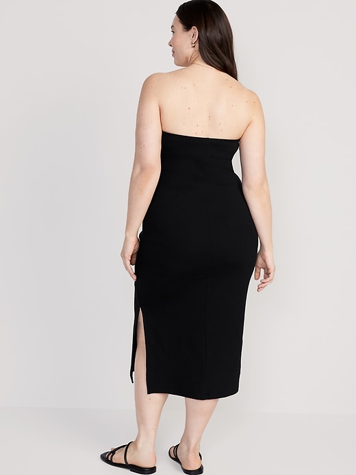 Image number 8 showing, Fitted Rib-Knit Midi Tube Dress