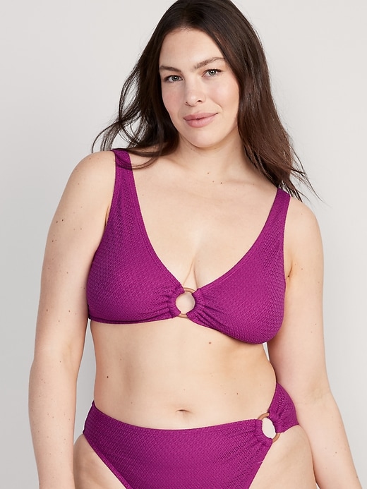 Image number 7 showing, Crochet O-Ring Bikini Swim Top for Women