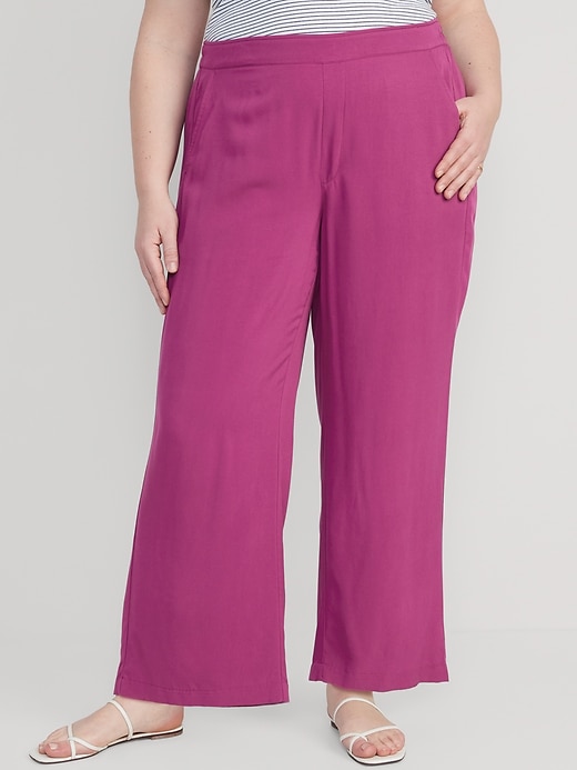 Old Navy, Pants & Jumpsuits, Old Navy Womens High Rise Hot Pink Wide Leg  Pants Size Medium