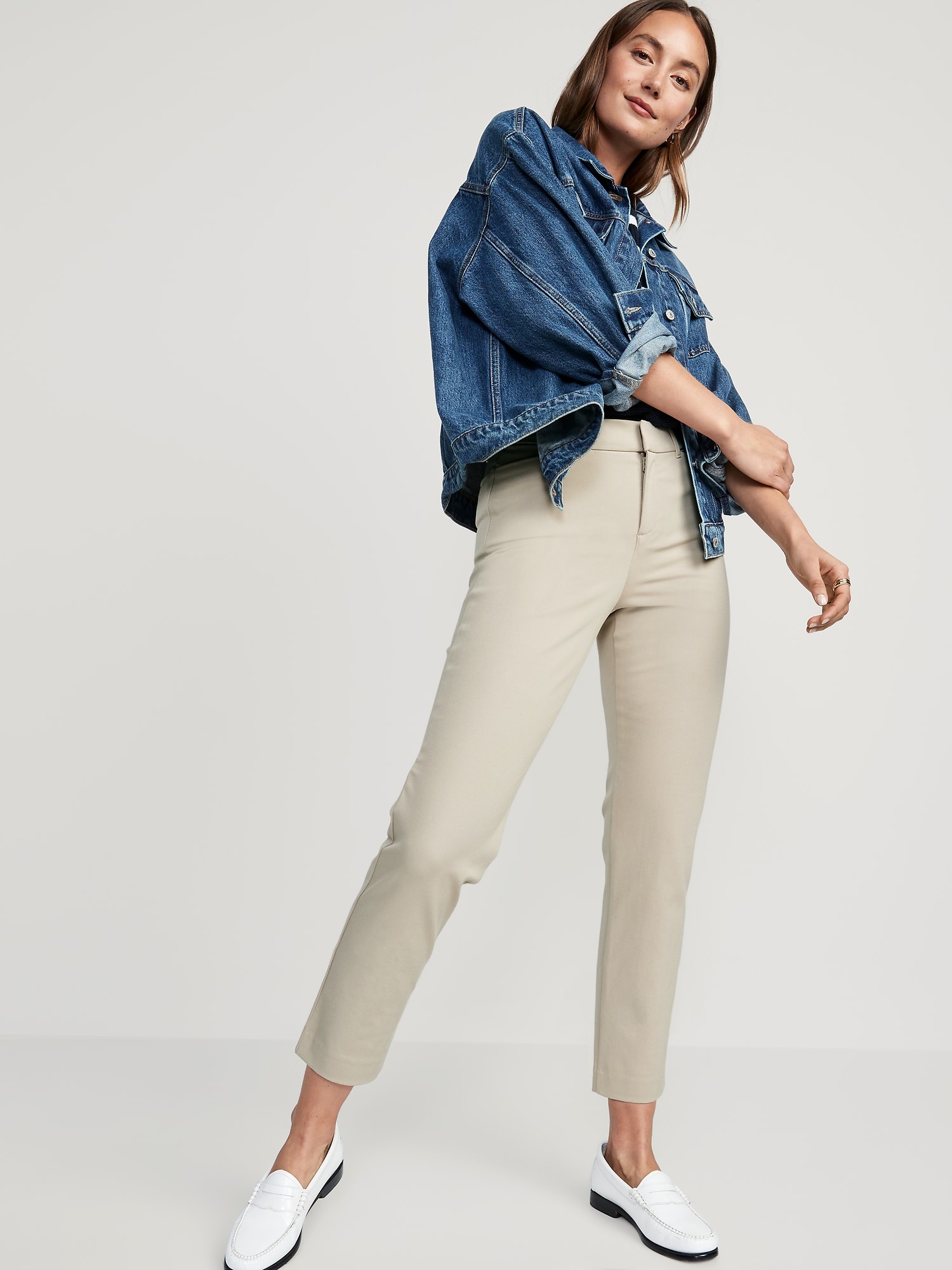 HighWaisted Pixie Straight Ankle Pants for Women  Old Navy