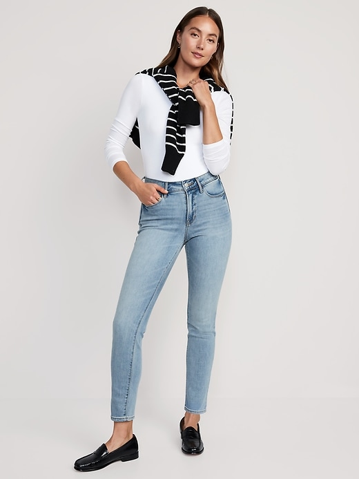 High-Waisted Power Slim Straight Jeans For Women | Old Navy