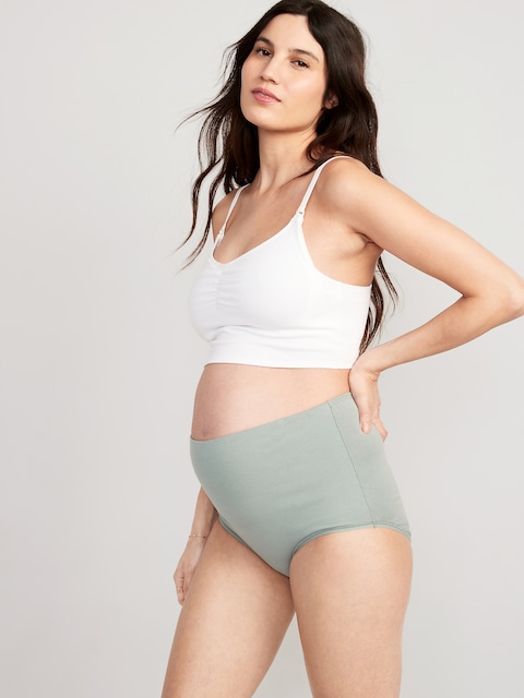 Maternity Brami Nursing Top - White Lilies