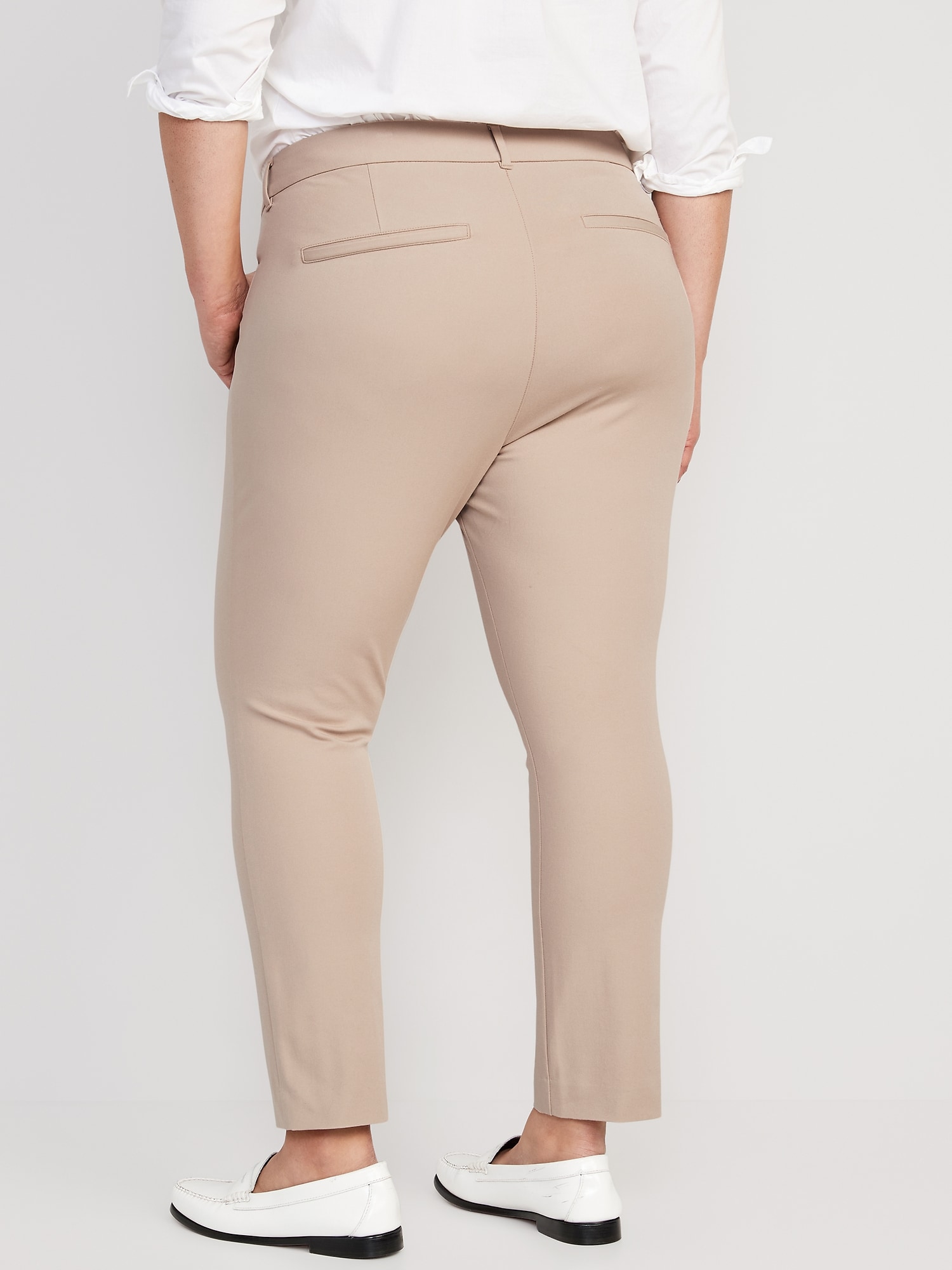Old Navy Women's Orange Flat Front Patch Pocket Pixie Utility Pants Size 8