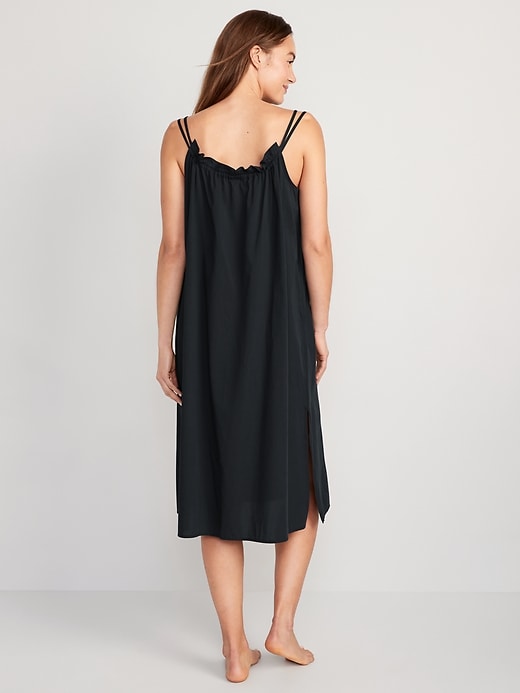 Image number 2 showing, Scoop-Neck Double-Strap Midi Cami Nightgown