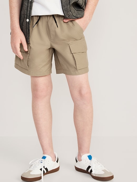 View large product image 1 of 4. Above Knee Straight Cargo Jogger Shorts for Boys