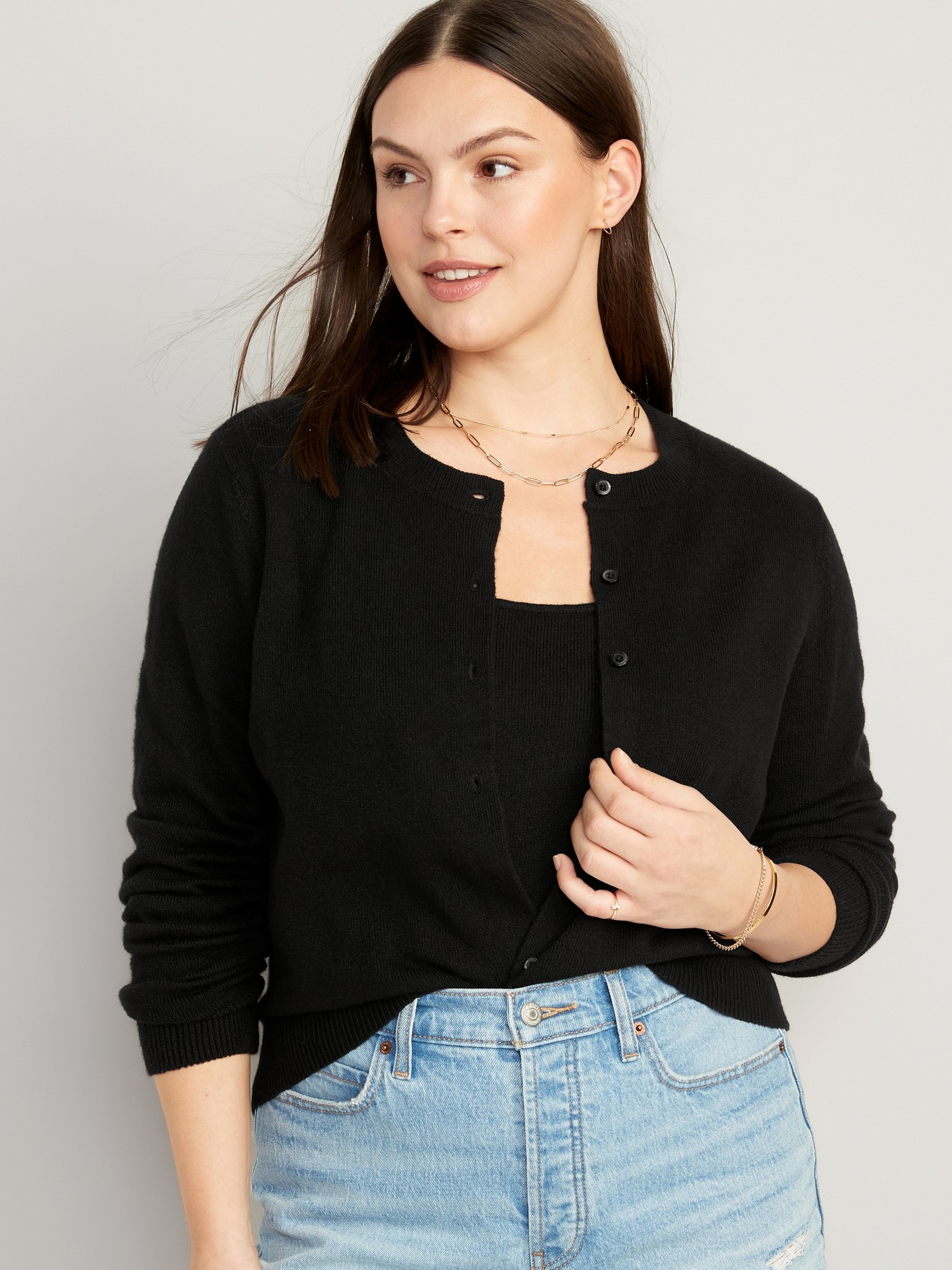 Cropped CozyKnit Cardigan for Women Old Navy