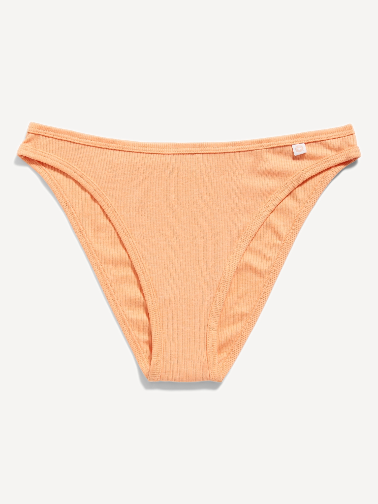 Old Navy High-Waisted French-Cut Rib-Knit Bikini Underwear for Women orange. 1