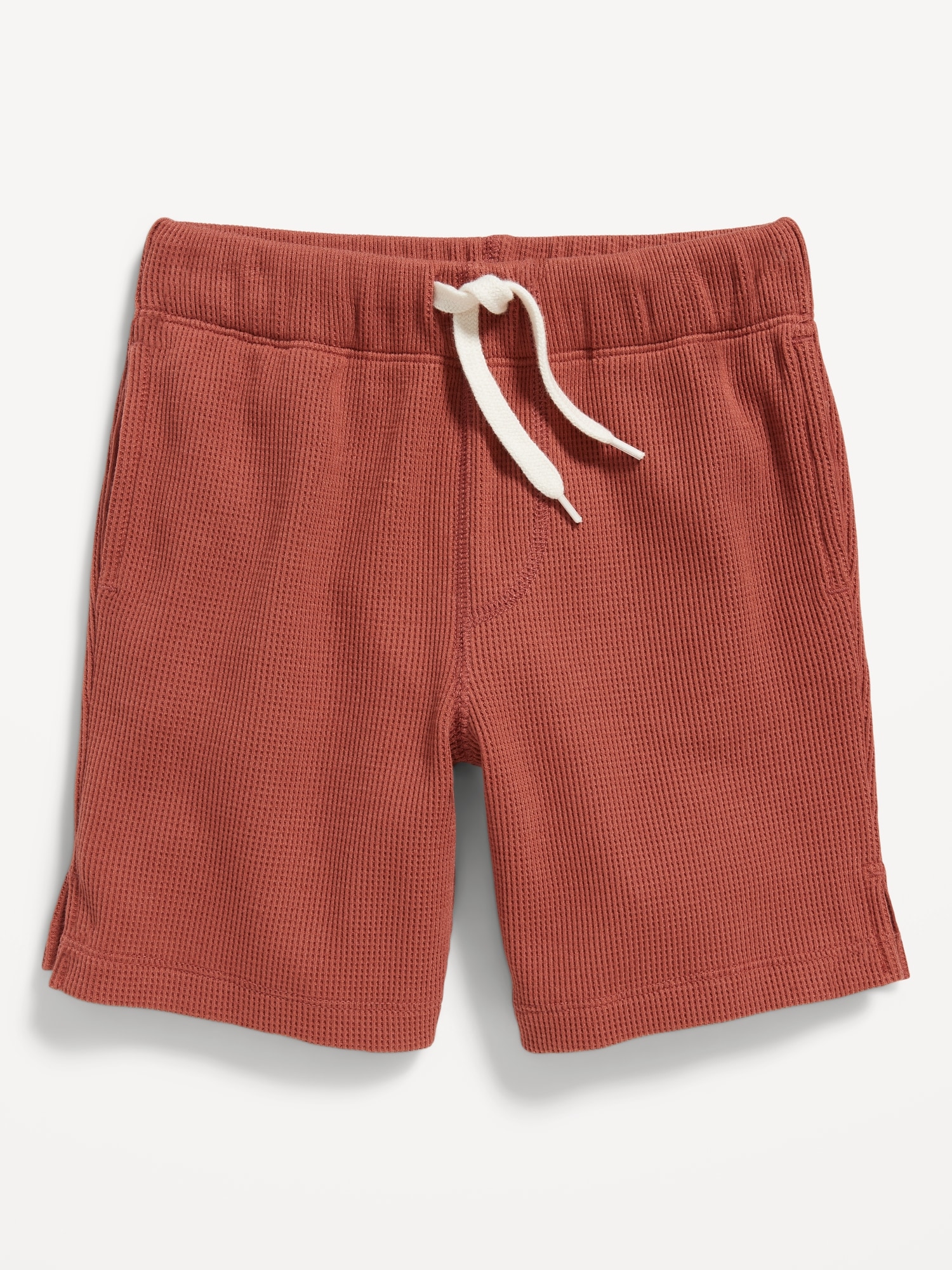 Old Navy Functional Drawstring Waffle-Knit Shorts for Toddler Boys red. 1