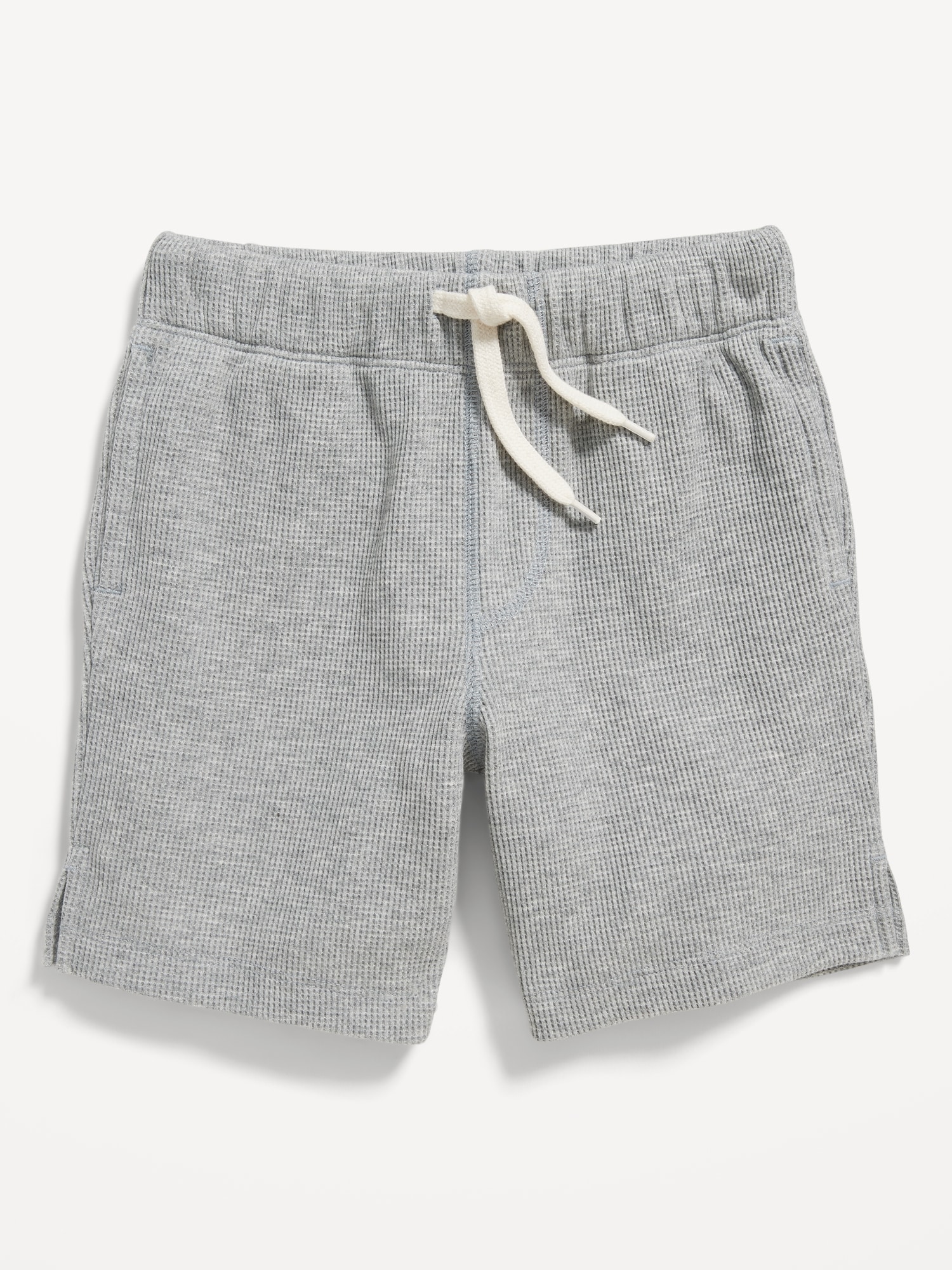 Old Navy Functional Drawstring Waffle-Knit Shorts for Toddler Boys gray. 1