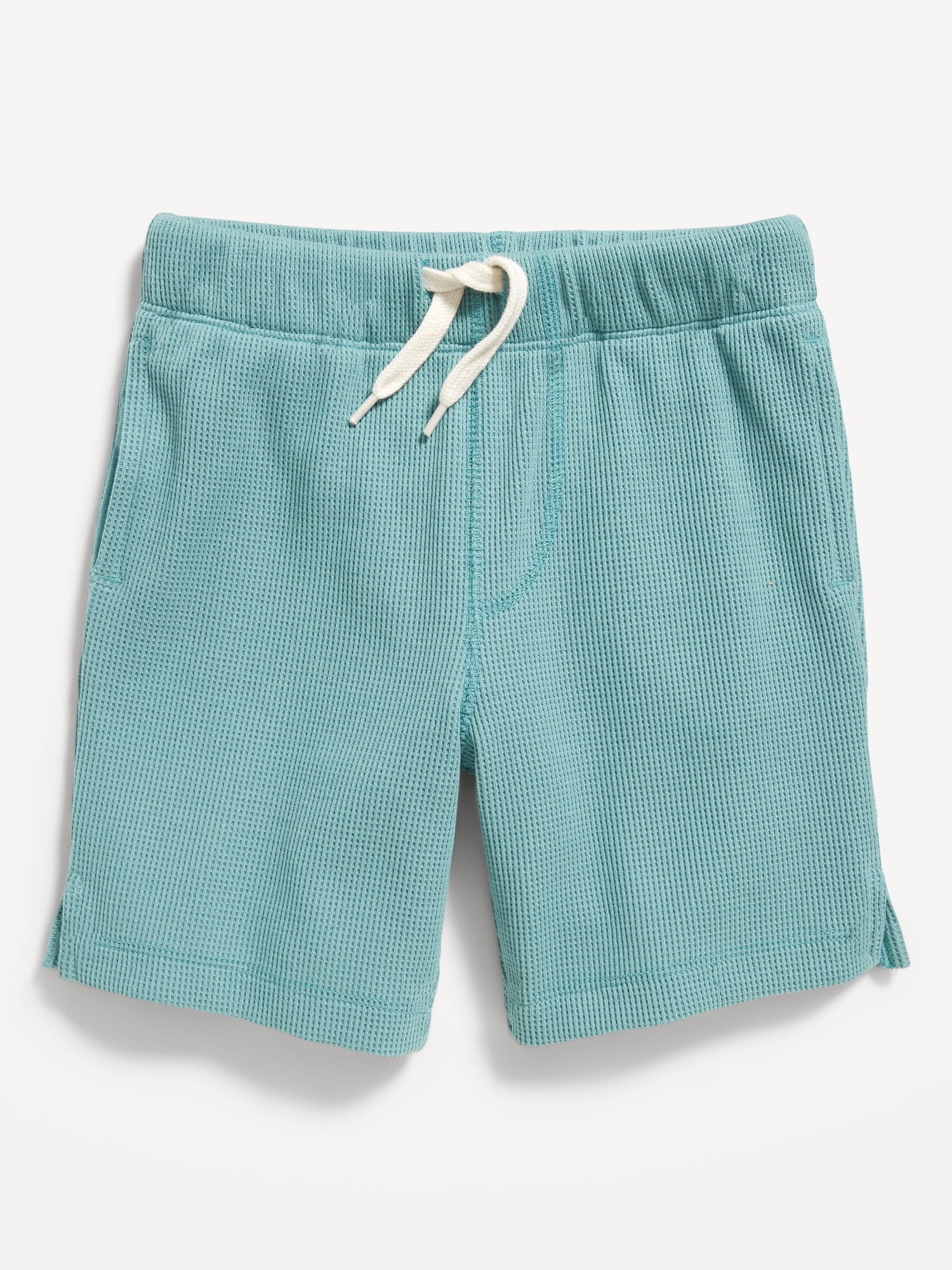 Old Navy Functional Drawstring Waffle-Knit Shorts for Toddler Boys blue. 1