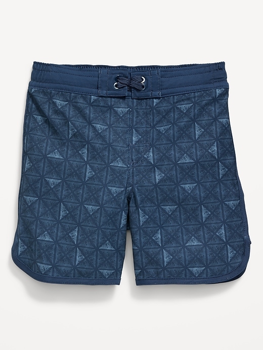 View large product image 2 of 2. Printed Dolphin-Hem Board Shorts for Boys