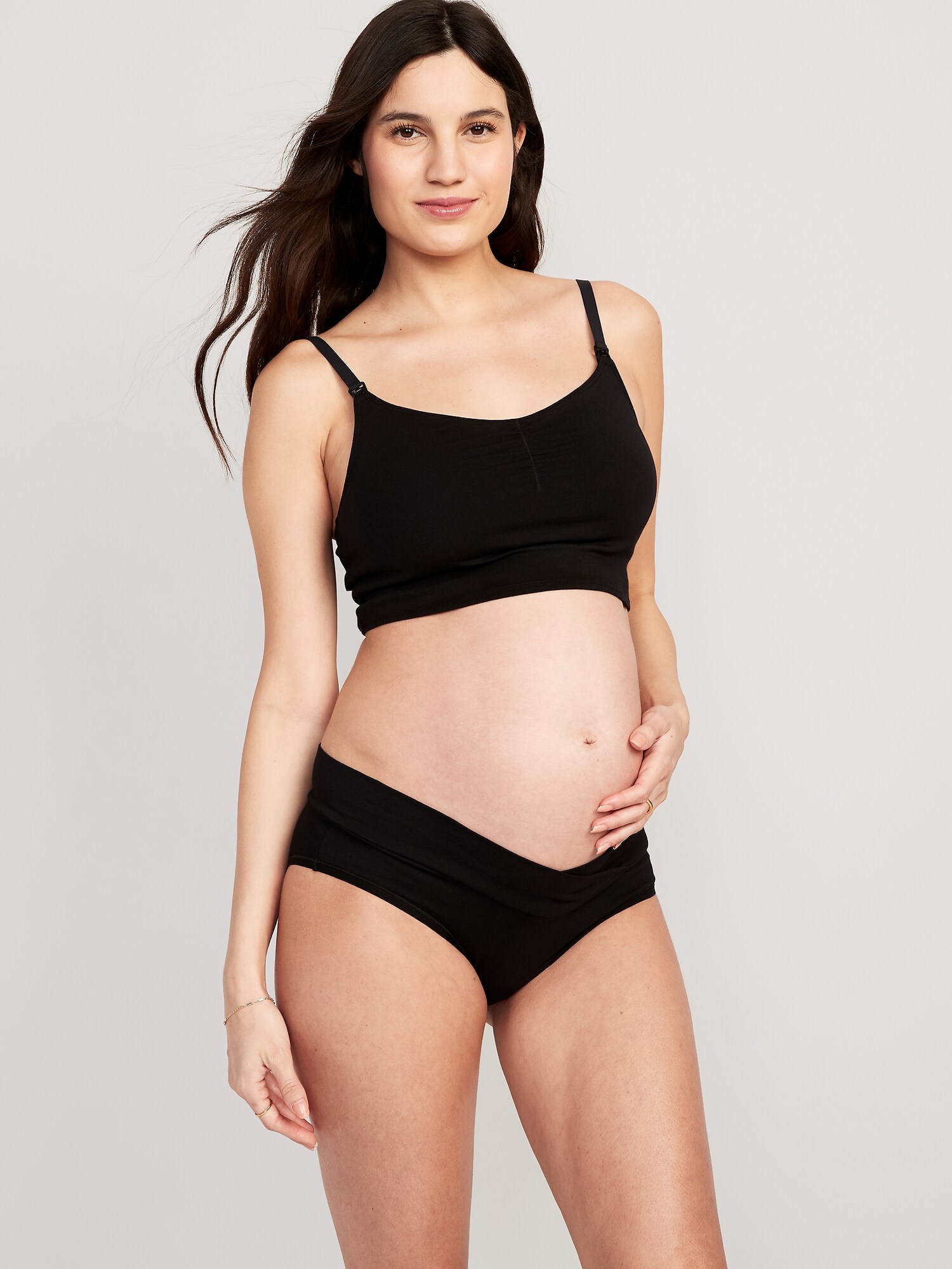 Трусы-бикини Maternity, низкая посадка, 2 шт. — Old Navy, цвет: Чёрный — фото 3