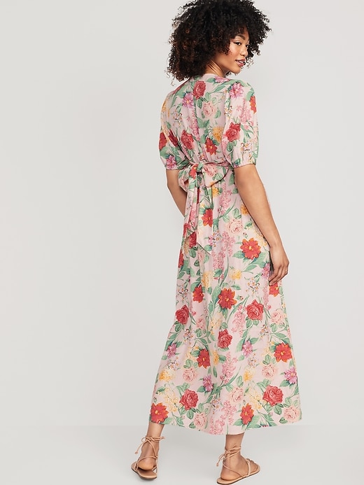 Image number 2 showing, Fit & Flare Linen-Blend Maxi Dress