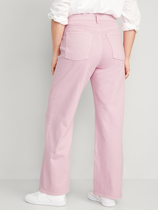 Image number 6 showing, Extra High-Waisted Pop-Color Wide-Leg Jeans