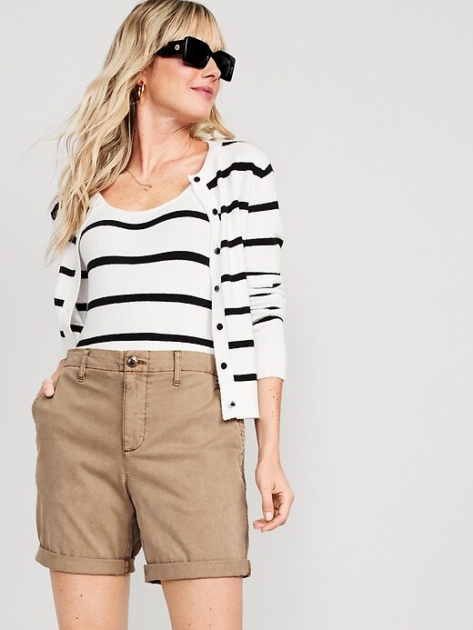 HighWaisted OGC PullOn Chino Shorts for Women 7inch inseam Old Navy