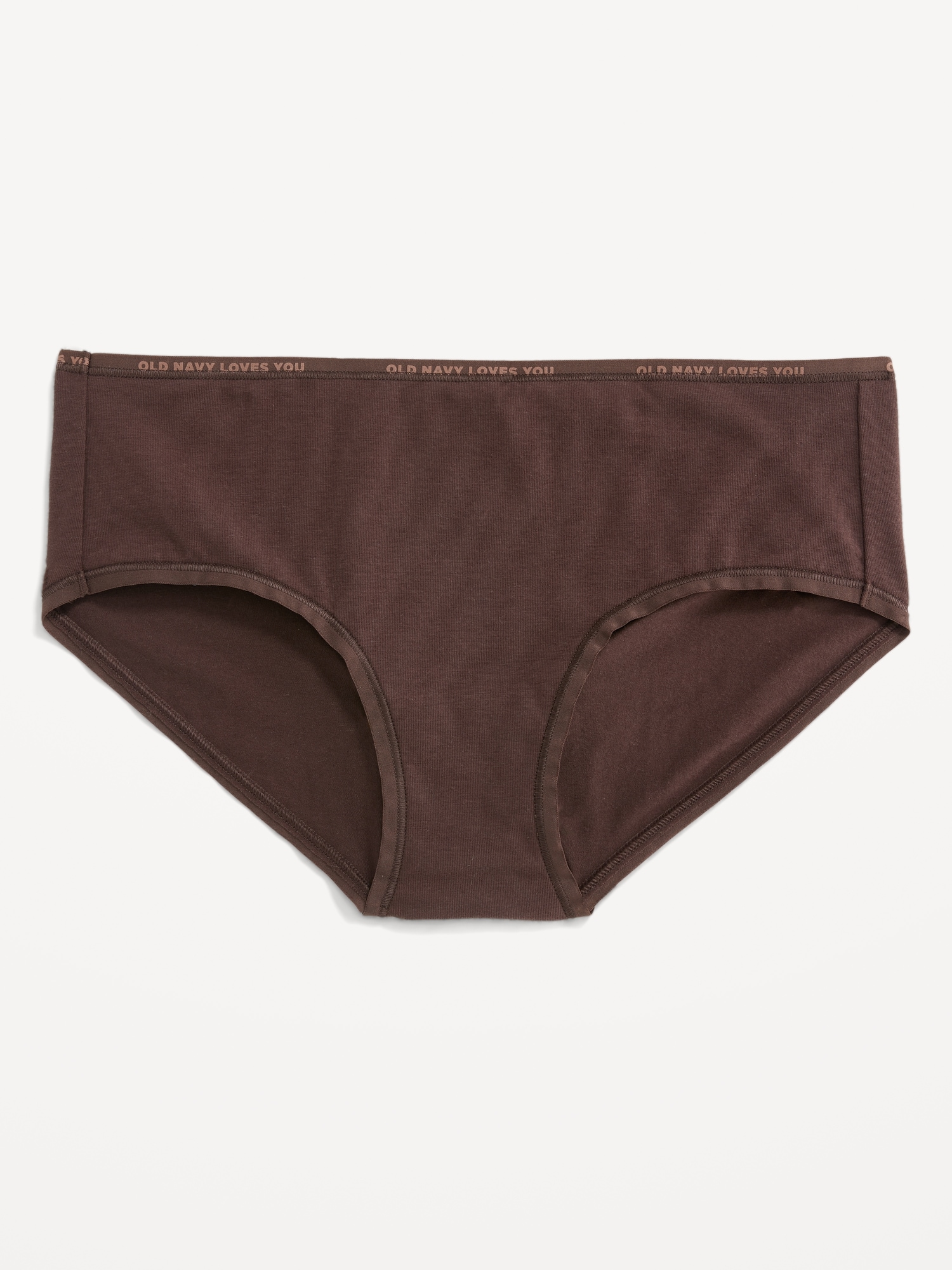 Old Navy Mid-Rise Logo Graphic Hipster Underwear for Women brown. 1