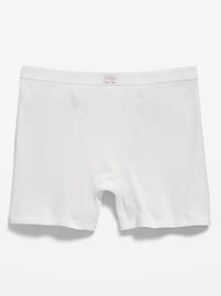 Image number 1 showing, High-Waisted Ribbed Boyshort Briefs -- 3-inch inseam
