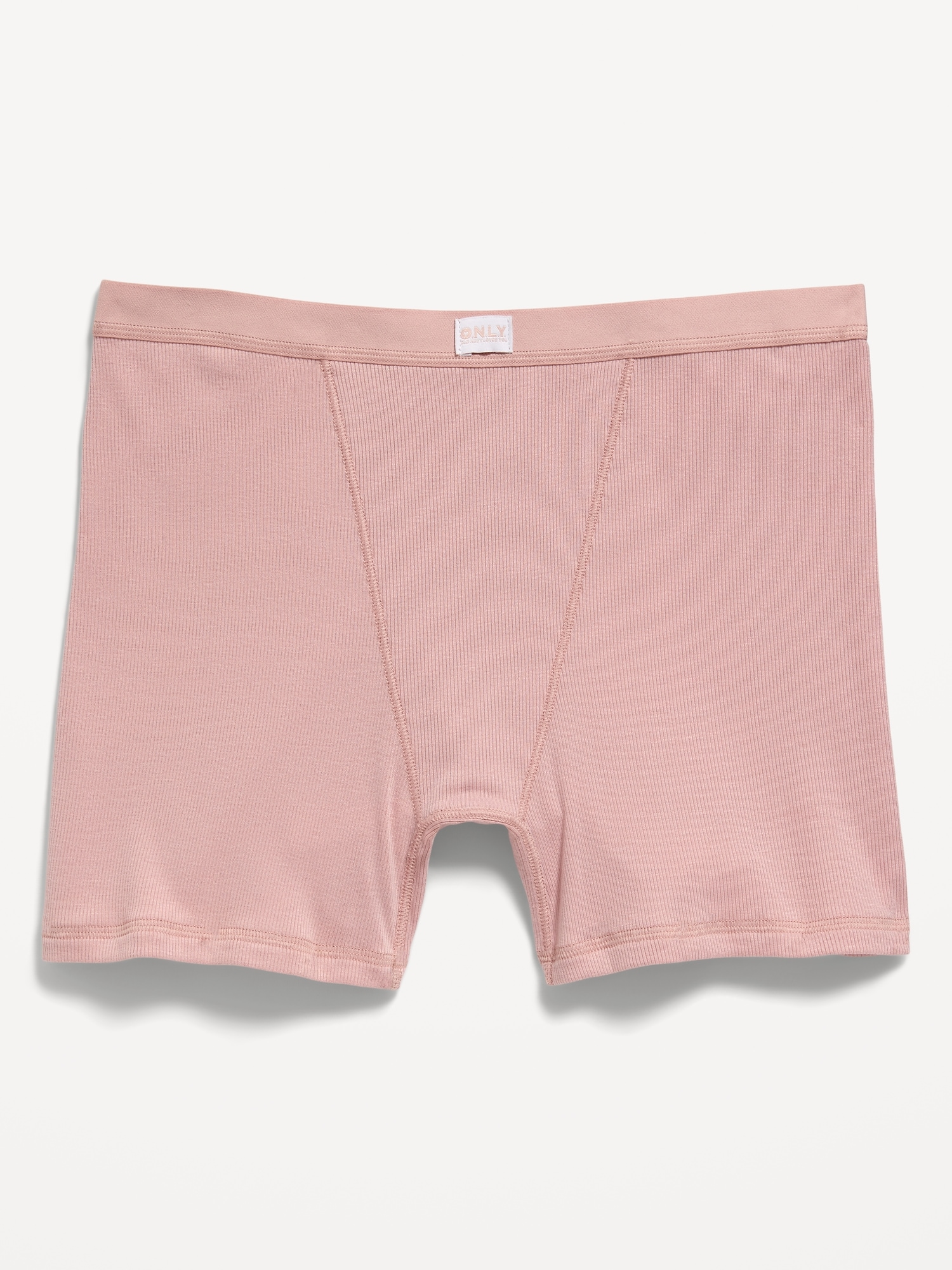 Old Navy - High-Waisted Rib-Knit Boyshort Boxer Briefs for Women -- 3-inch  inseam pink