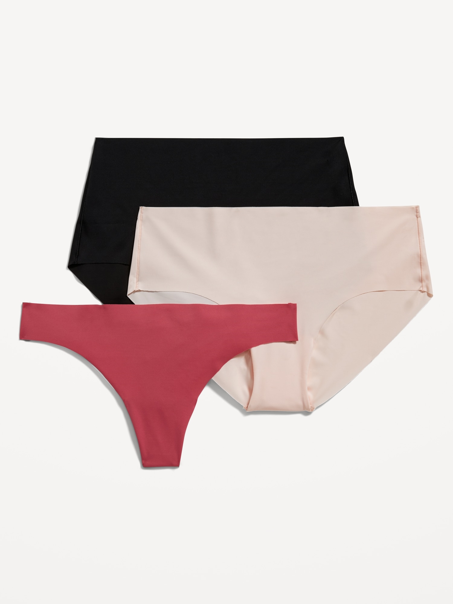 Old Navy Soft-Knit No-Show Underwear Variety 3-Pack for Women multi. 1