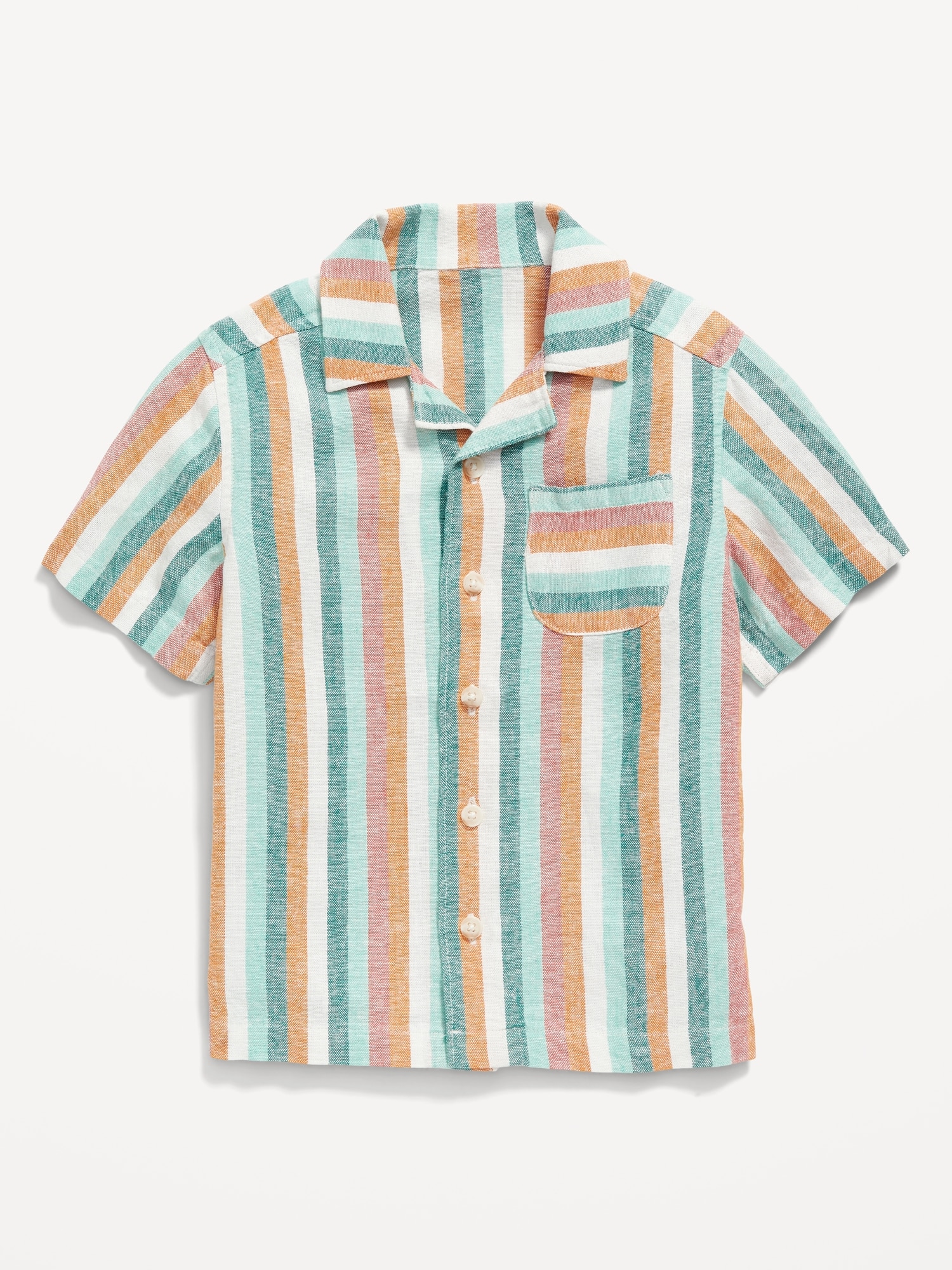 Printed Pocket Camp Shirt for Toddler Boys