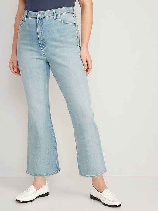 Image number 4 showing, Higher High-Waisted Cropped Flare Jeans