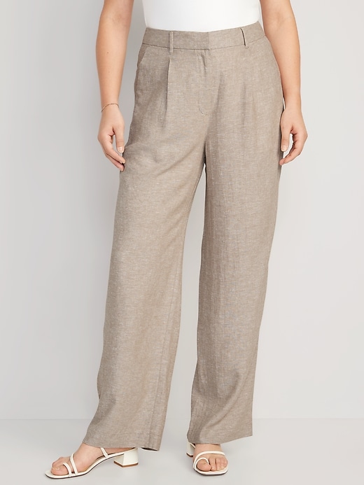 Image number 5 showing, Extra High-Waisted Taylor Wide-Leg Trouser Pants