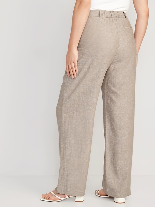 Image number 6 showing, Extra High-Waisted Taylor Wide-Leg Trouser Pants