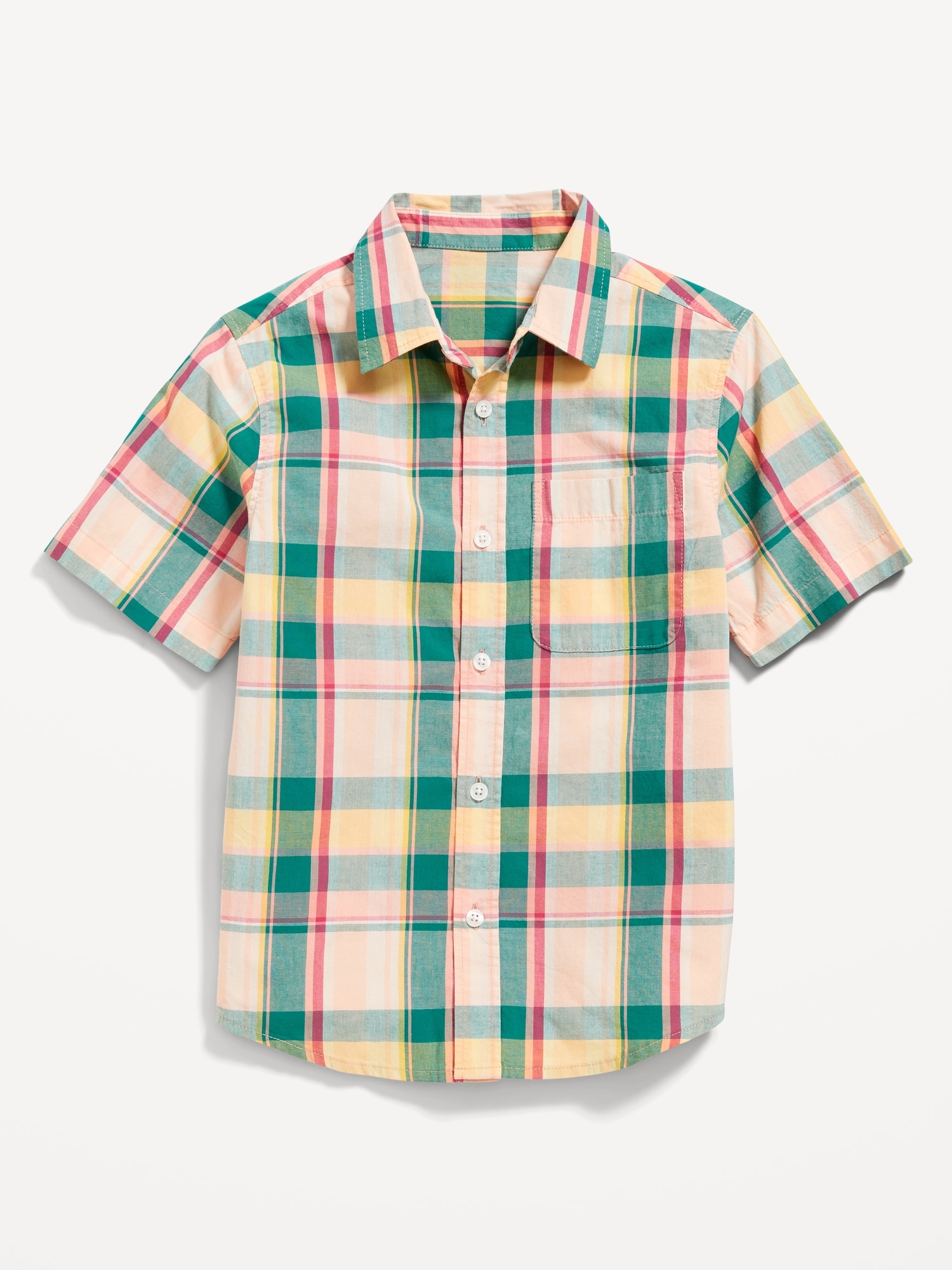 Old Navy Boys Blue White Plaid Shirt 2T