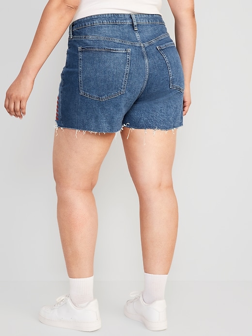 Image number 8 showing, High-Waisted OG Cut-Off Jean Shorts -- 3-inch inseam