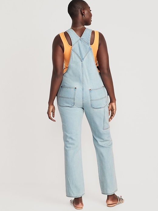 Image number 6 showing, Slouchy Straight Ankle Jean Overalls
