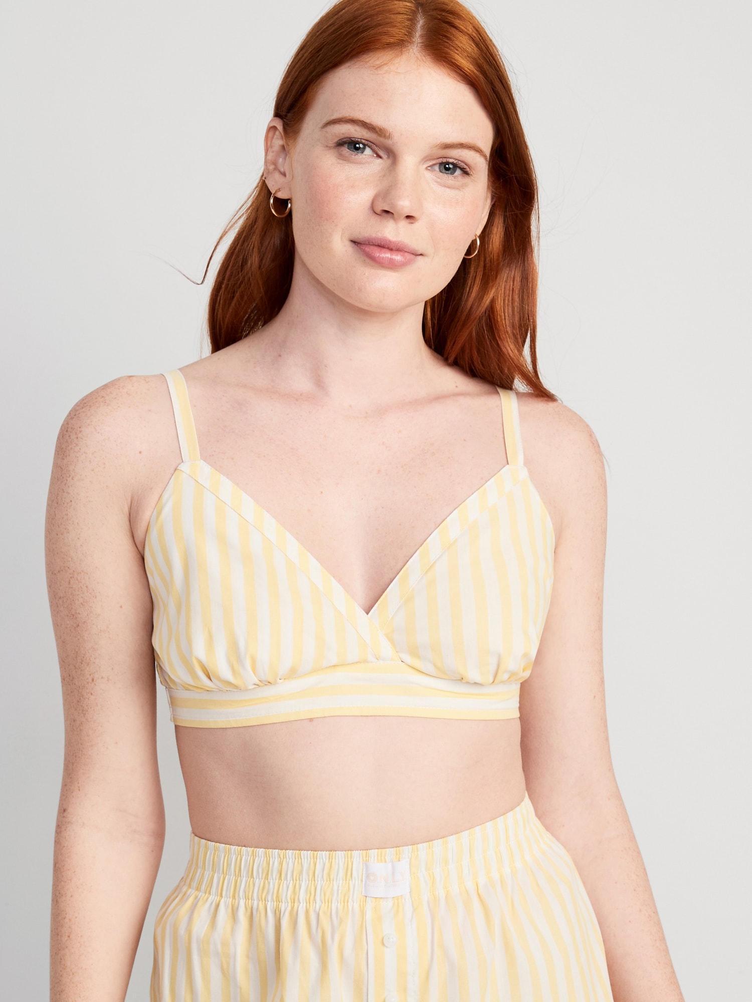 Old Navy Matching Printed Smocked Bralette Top for Women yellow. 1