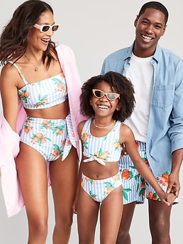 Printed Back Tie-Cutout One-Piece Swimsuit for Baby | Old Navy