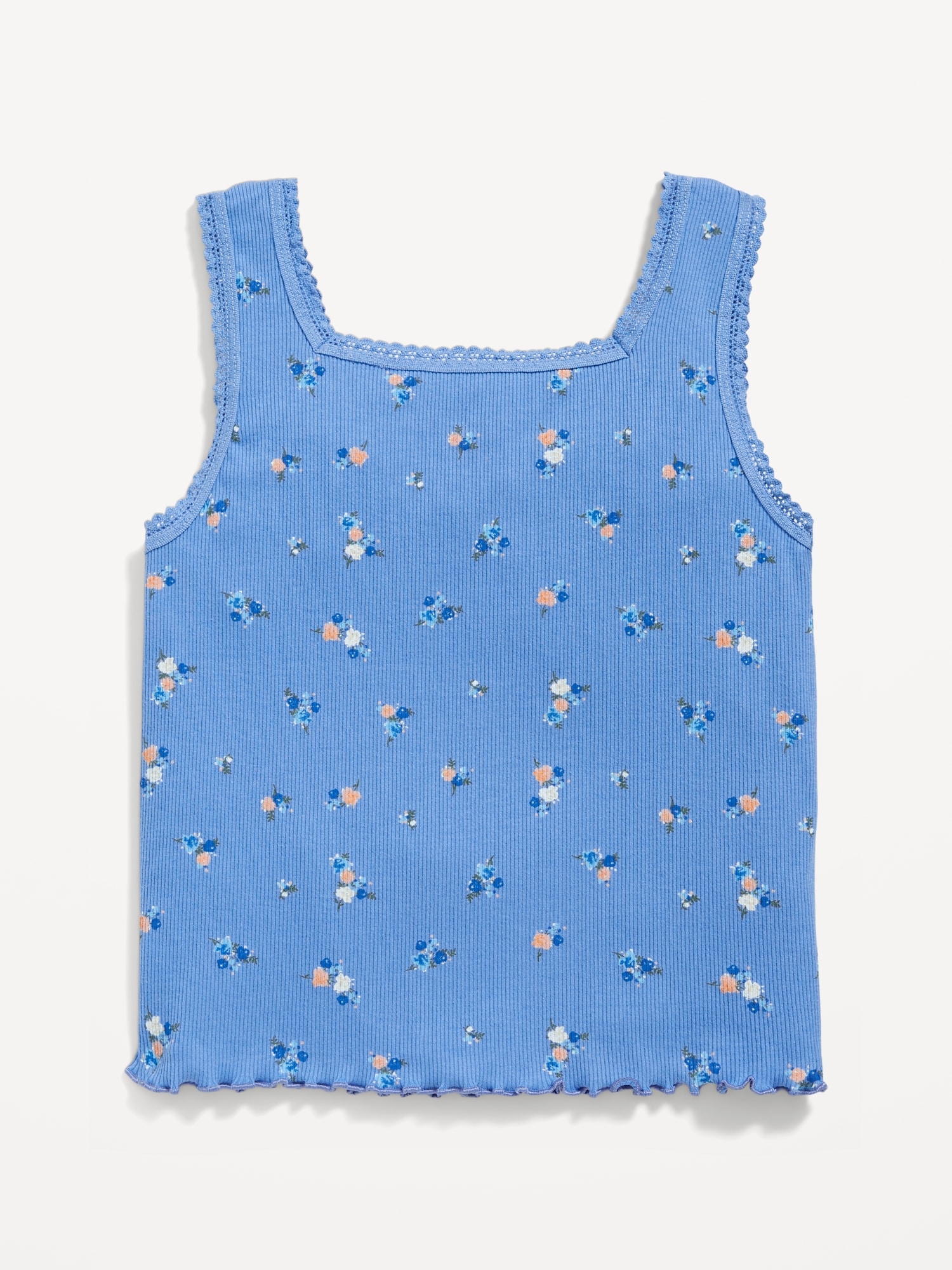 Sweetheart Lace-Trim Printed Tank Top for Girls | Old Navy