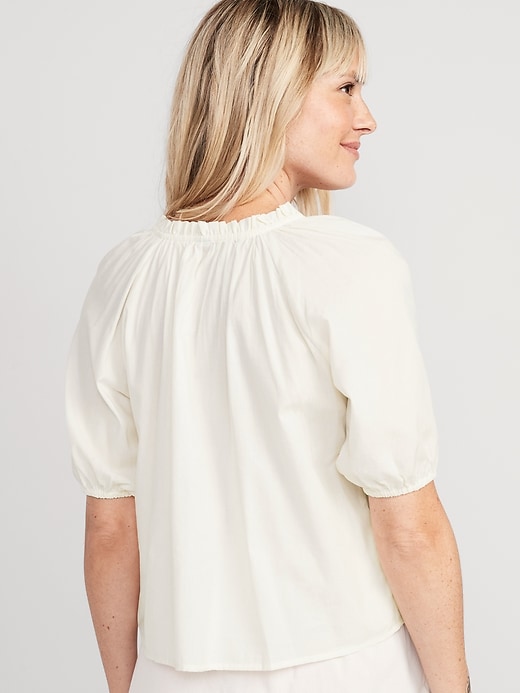 Image number 2 showing, Matching Puff-Sleeve Pajama Swing Top