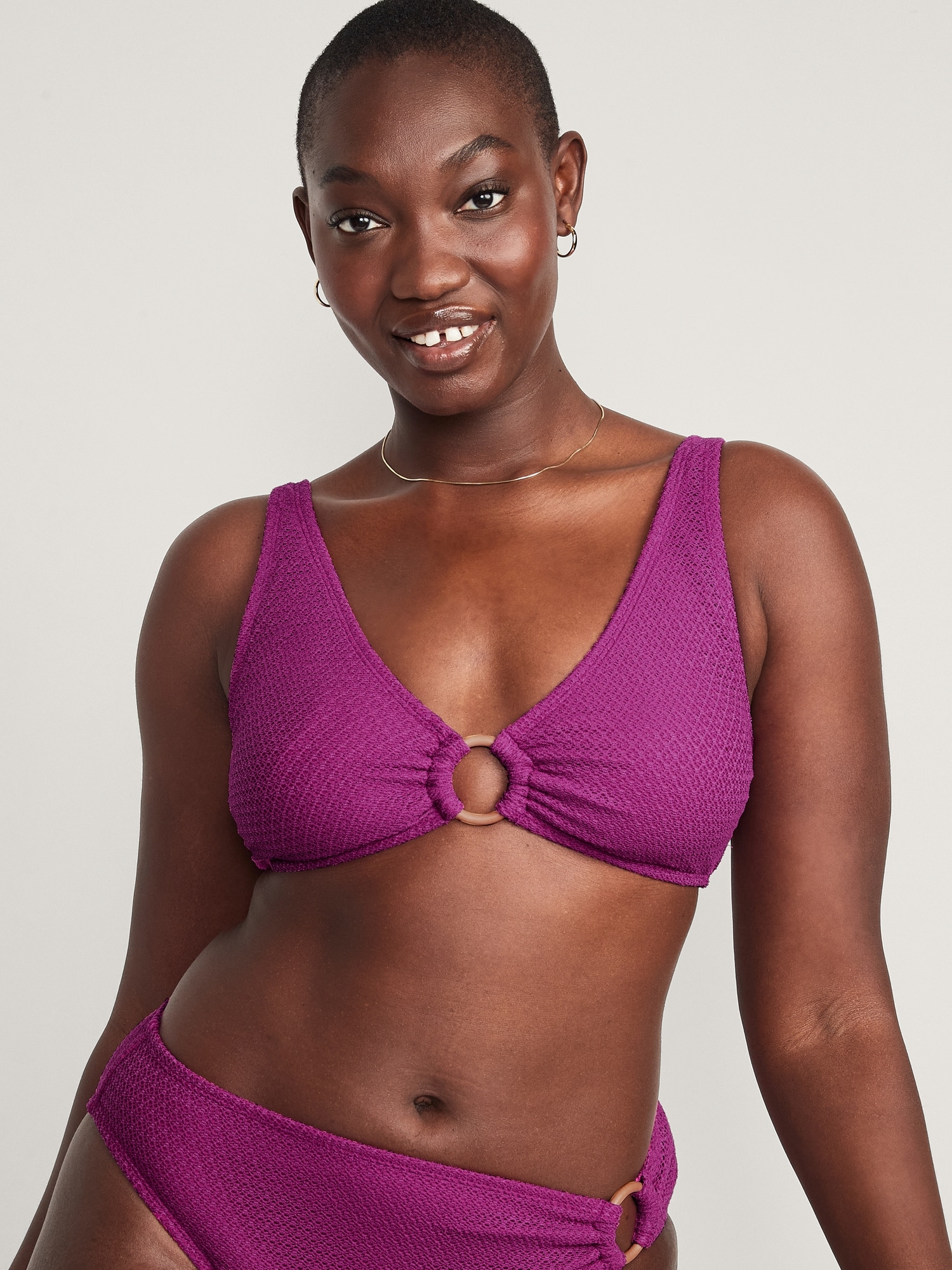 Crochet O-Ring Bikini Swim Top