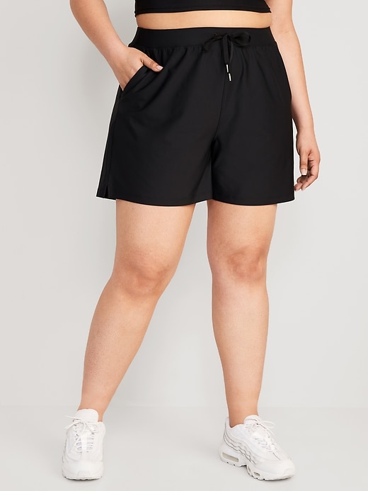 Image number 7 showing, High-Waisted PowerSoft Shorts -- 5-inch inseam