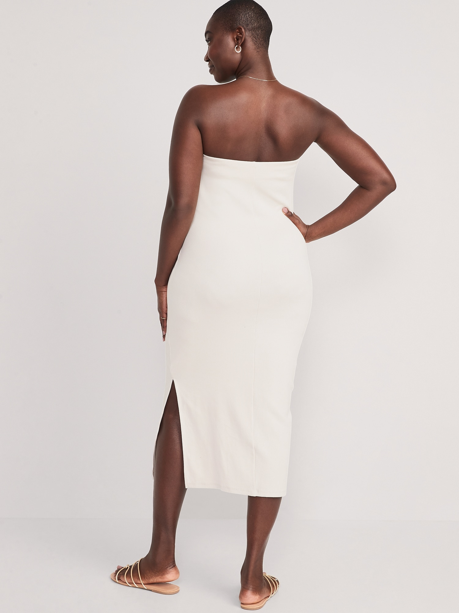 Fitted Rib-Knit Midi Tube Dress for Women | Old Navy