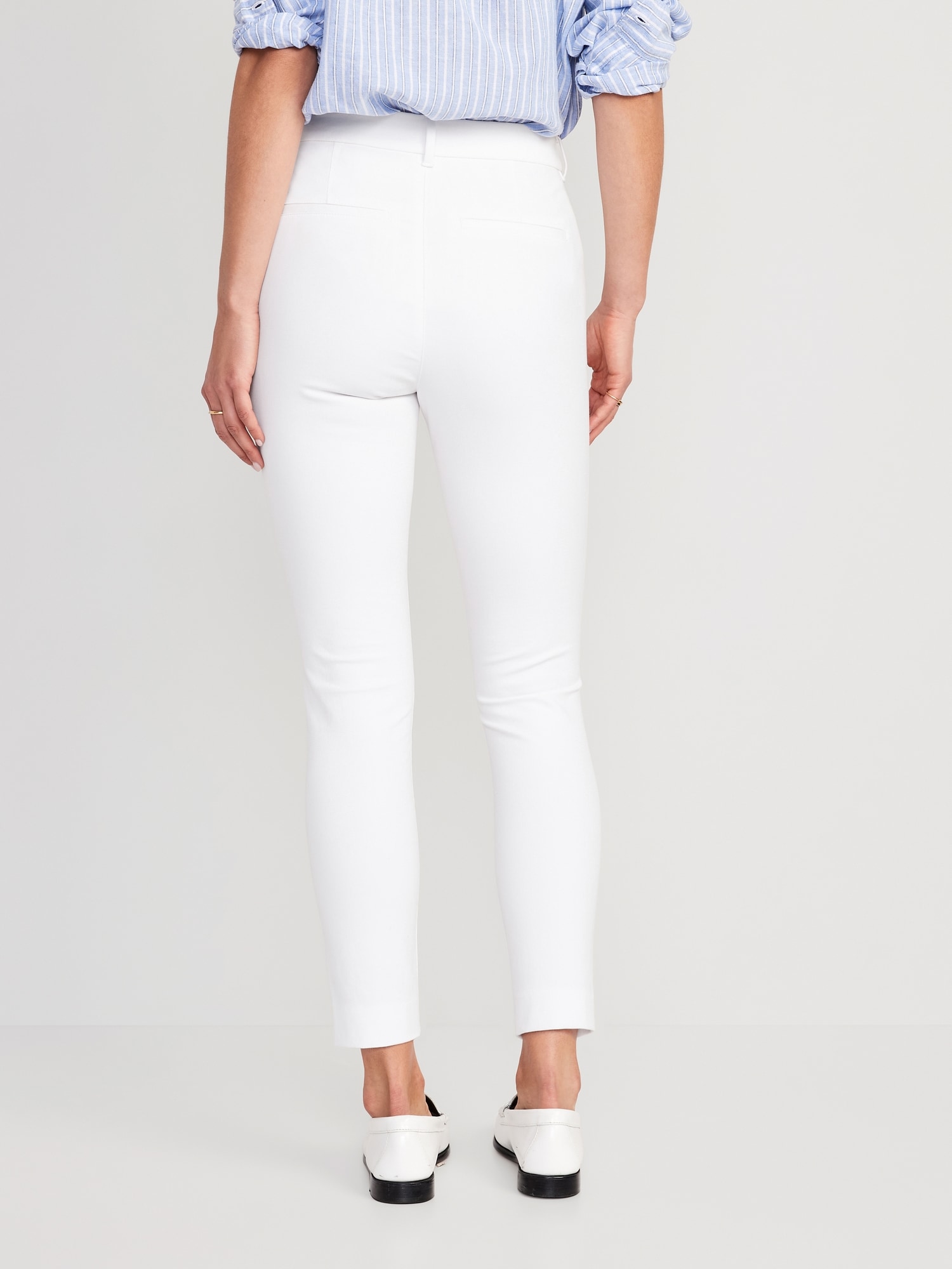 Buy BIBA White Womens Solid Ankle Length Pants | Shoppers Stop