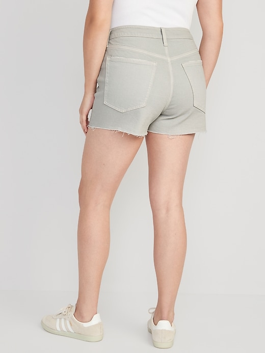 Image number 6 showing, High-Waisted OG Straight Pop-Color Jean Cut-Off Shorts -- 3-inch inseam
